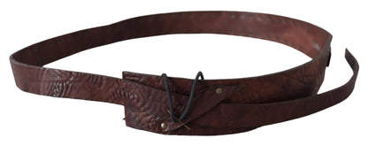 Chic Brown Leather Fashion Belt