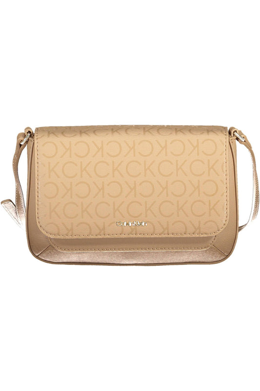 Chic Beige Shoulder Bag with Contrasting Details