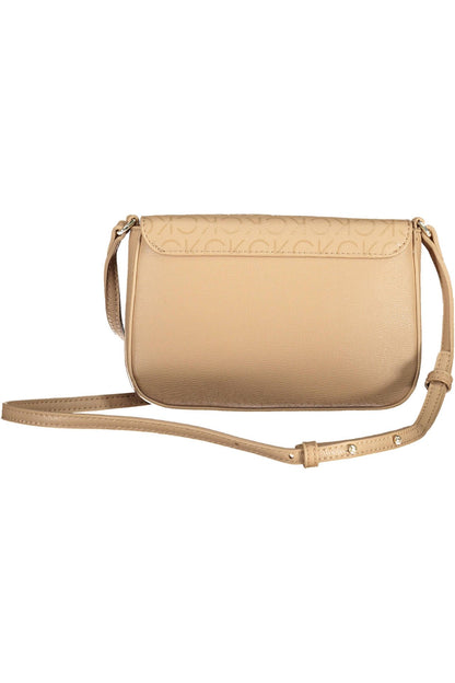 Chic Beige Shoulder Bag with Contrasting Details