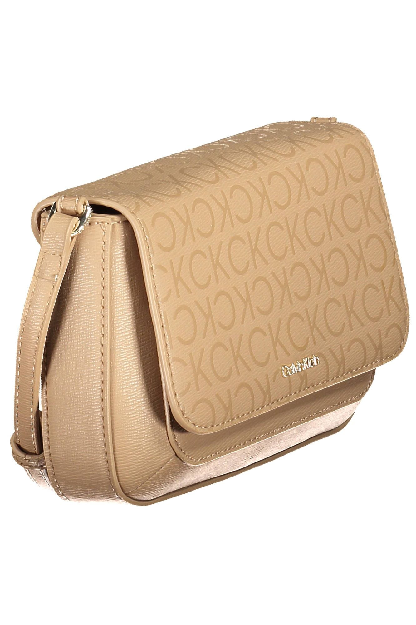 Chic Beige Shoulder Bag with Contrasting Details