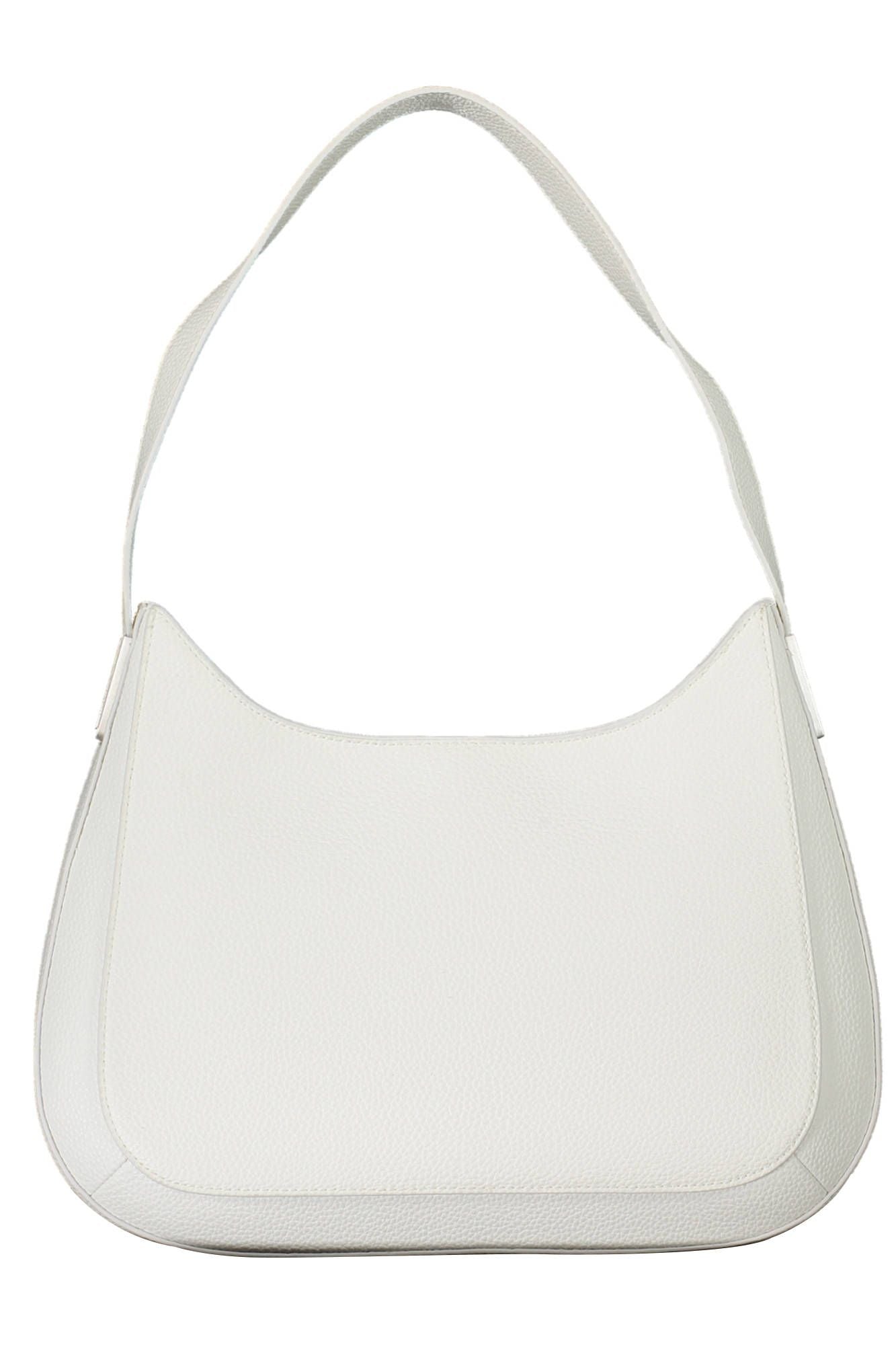 Chic White Shoulder Bag with Contrasting Details