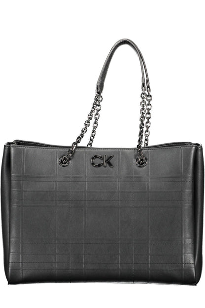 Chic Black Dual-Handle Chain Shoulder Bag