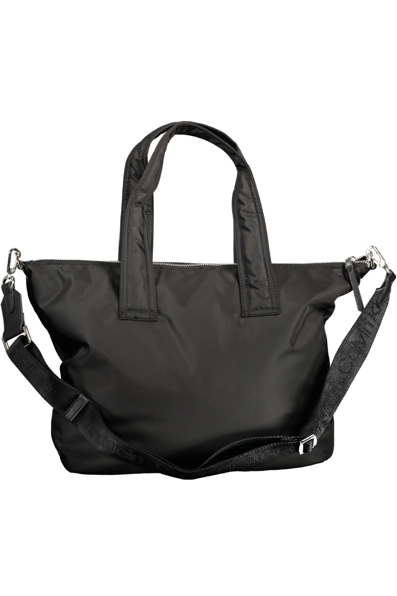 Elegant Black Shoulder Bag with Contrasting Details