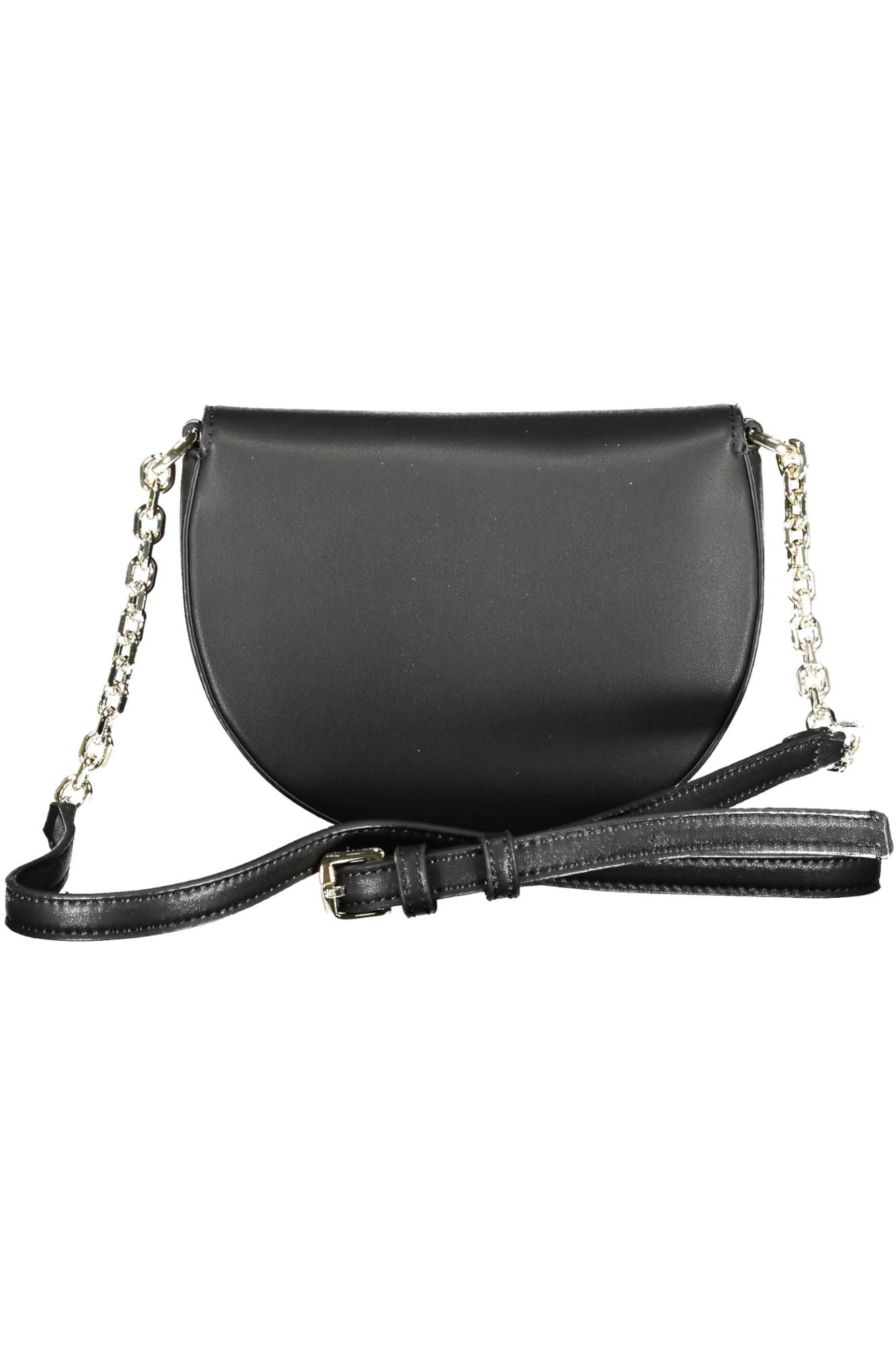 Elegant Twist Lock Shoulder Bag in Black