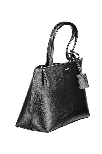 Elegant Black Shoulder Bag with Logo Detail