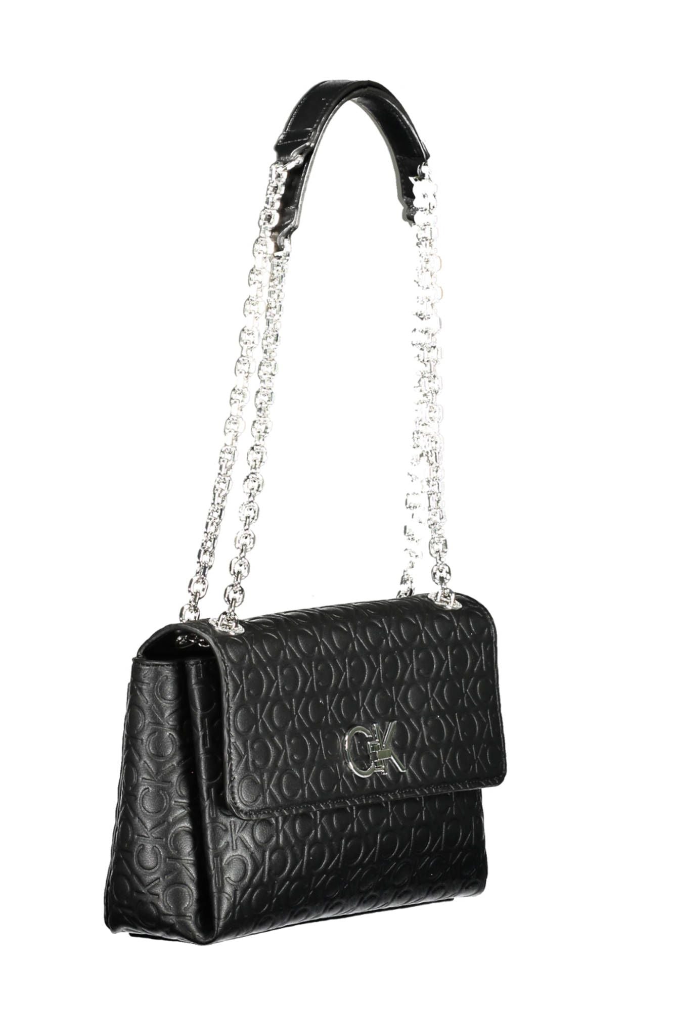 Chic Black Chain Handle Handbag