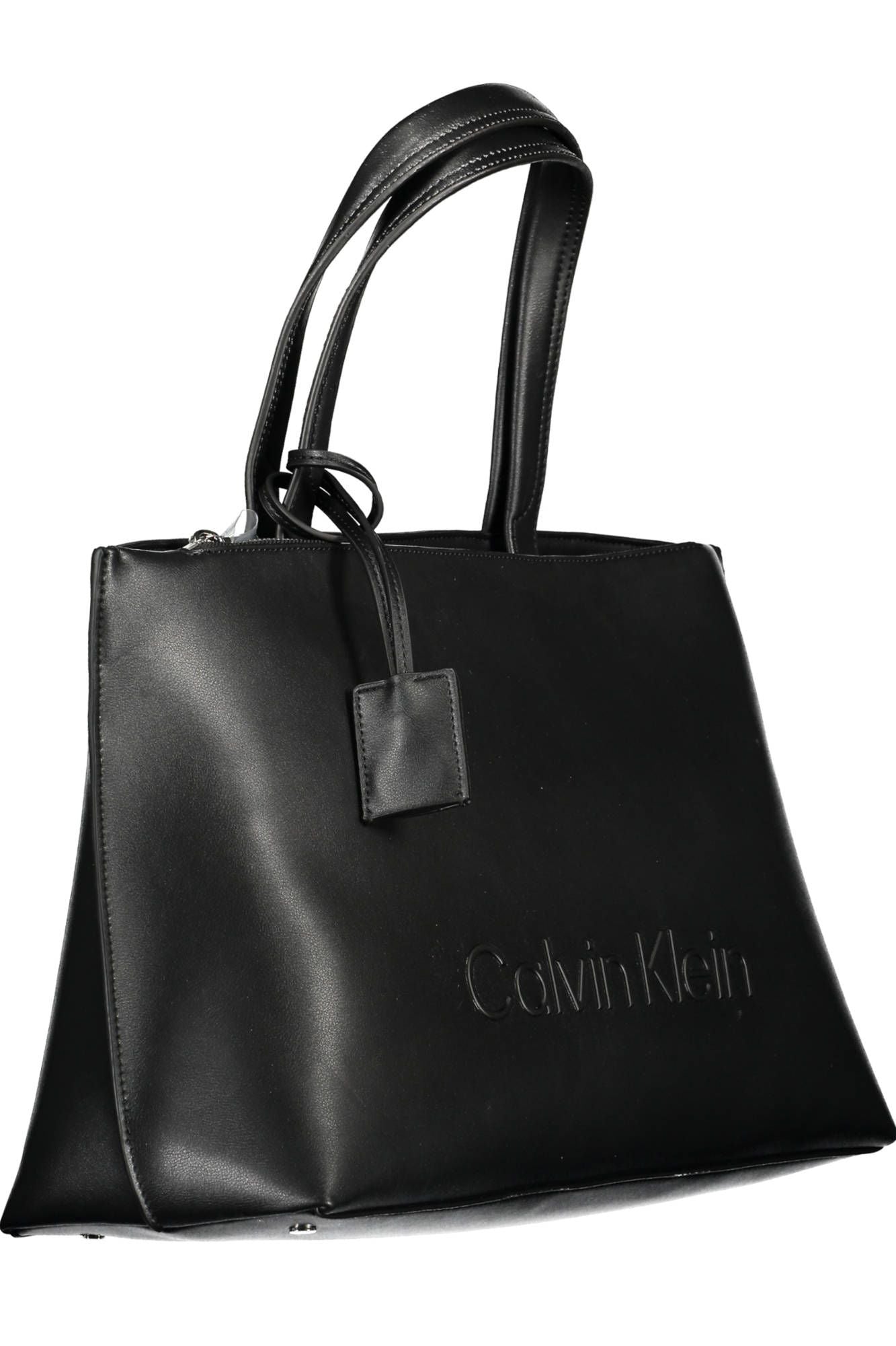 Elegant Black Shoulder Bag with Contrast Details