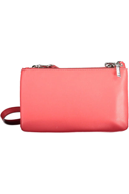 Chic Red Shoulder Bag with Adjustable Strap