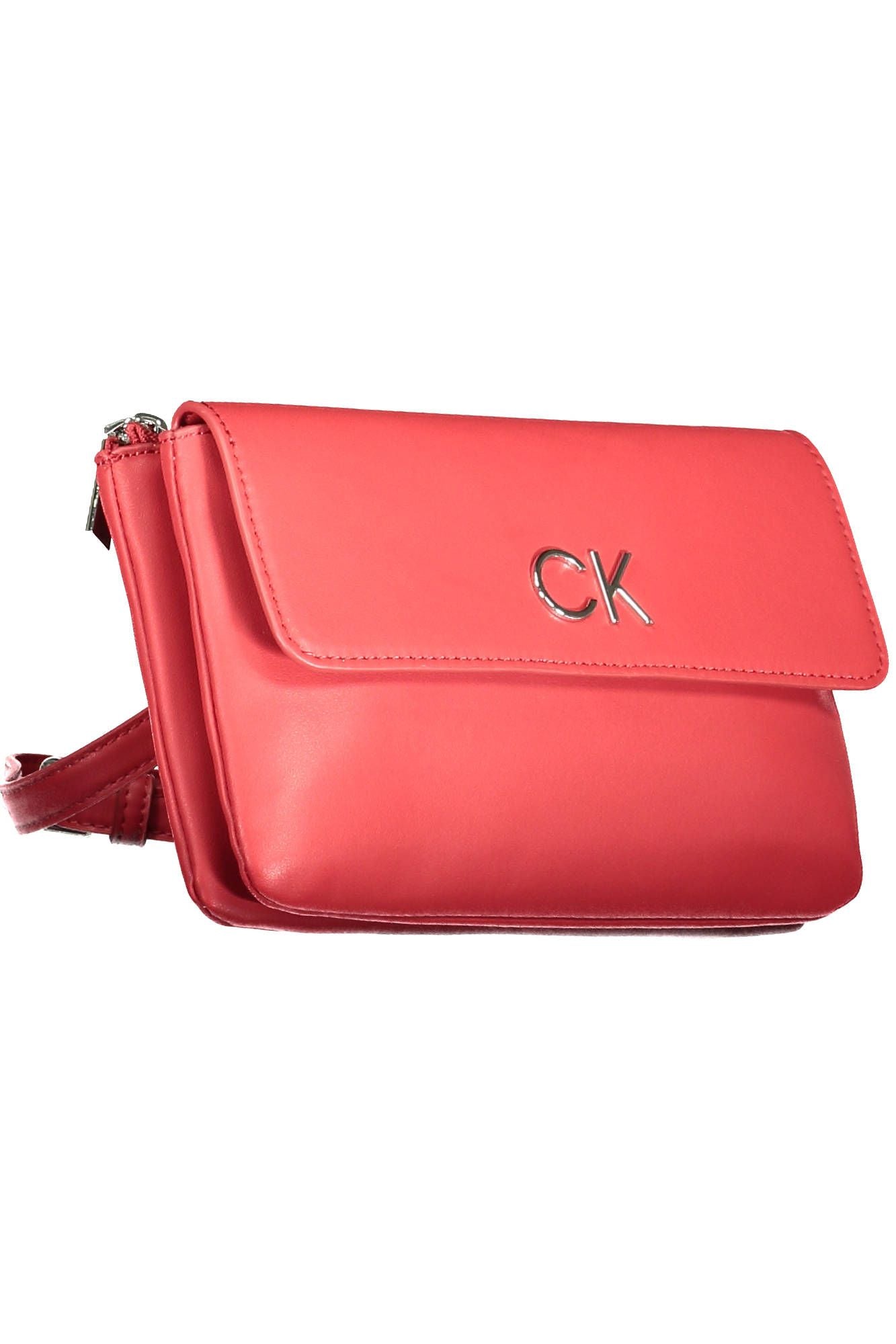 Chic Red Shoulder Bag with Adjustable Strap