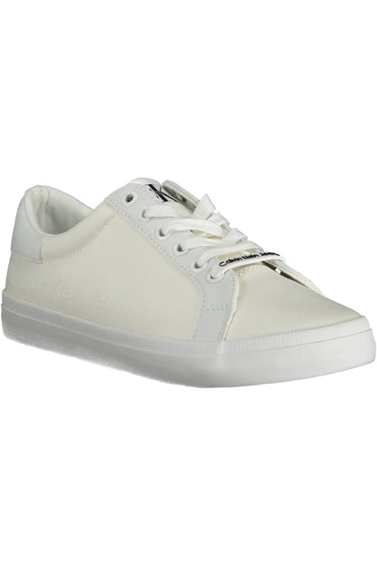 Eco-Conscious White Sneakers with Logo Detail