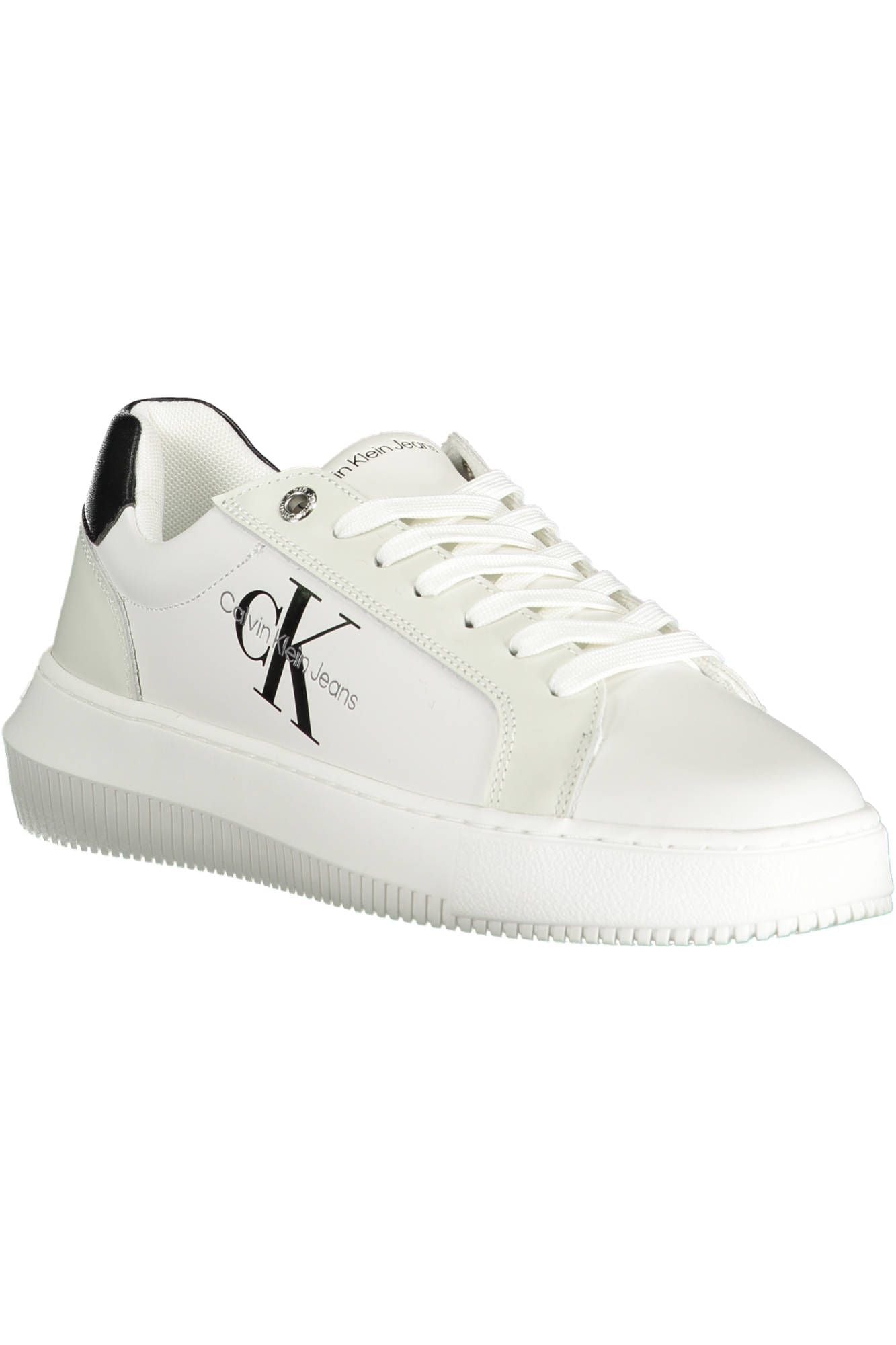 Eco-Conscious White Sneakers with Bold Details
