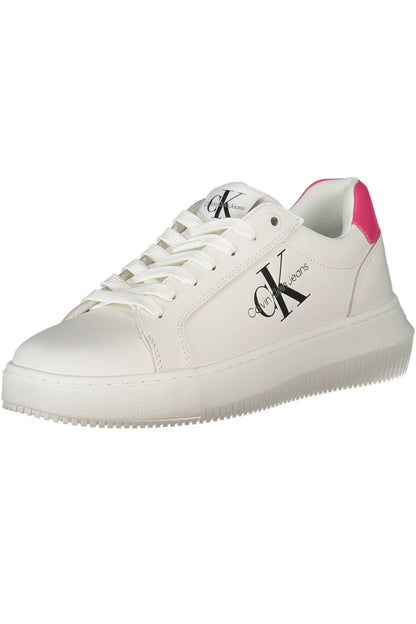 Eco-Conscious White Sneakers with Logo Accent