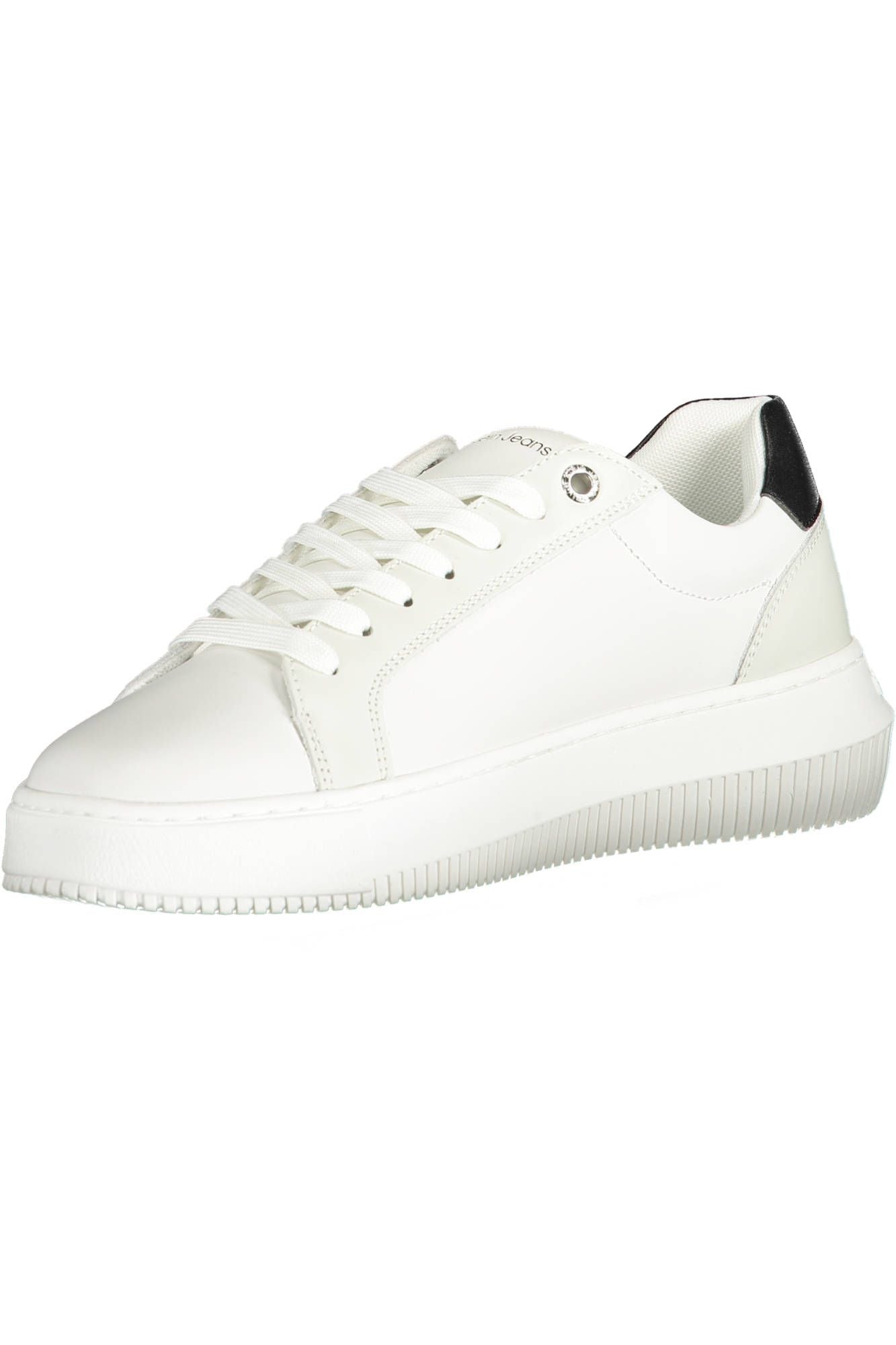 Eco-Conscious White Sneakers with Bold Details