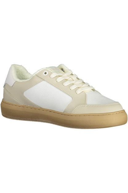 Eco-Conscious White Sneakers with Contrasting Details