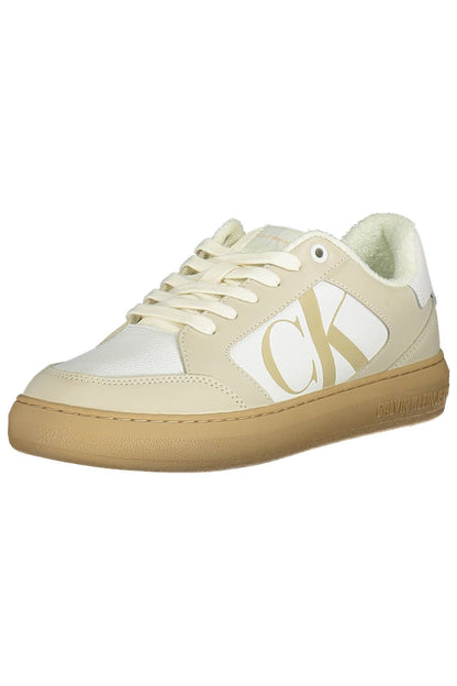 Eco-Conscious White Sneakers with Contrasting Details