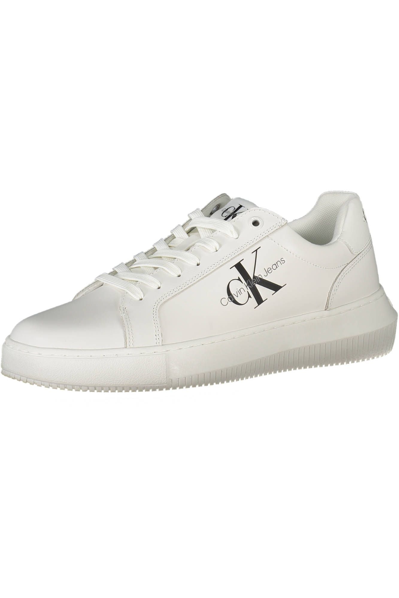 Sleek Sporty Lace-up Sneakers in White