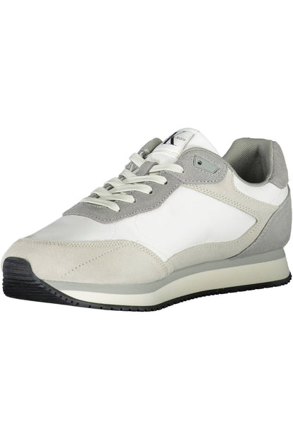 Sleek White Sports Sneakers with Contrasting Details