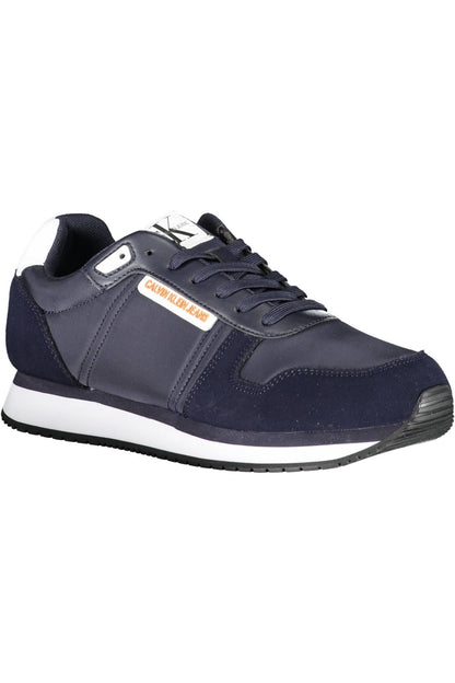 Blue Contrast Sole Sports Sneakers