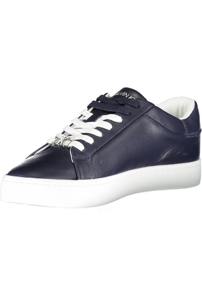 Sleek Blue Sneakers with Contrasting Details