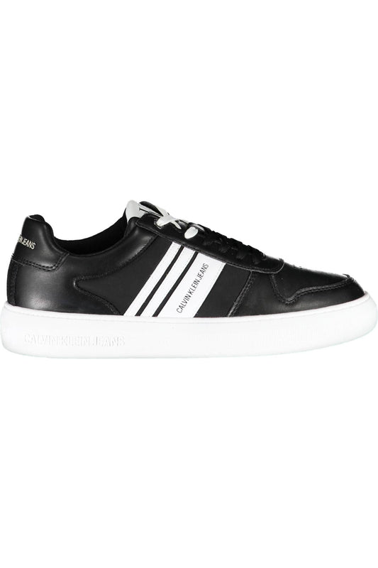 Sleek Black Sporty Laced Sneakers