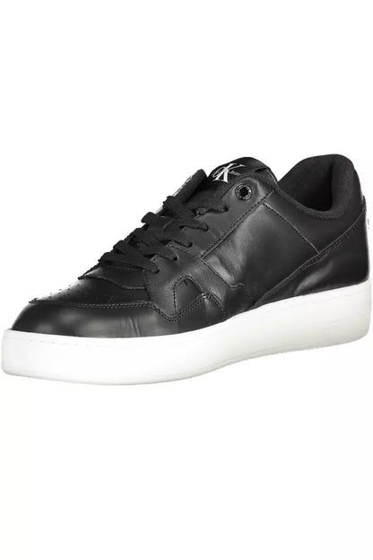 Eco-Conscious Black Sneakers with Logo Detail