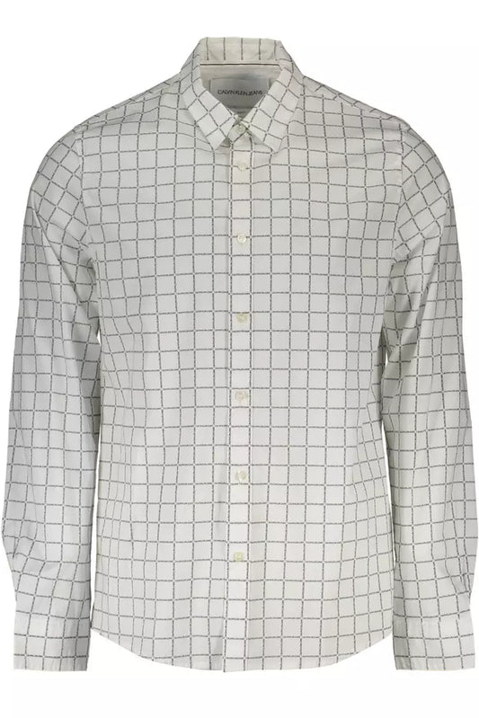 Slim Fit Italian Collar White Shirt