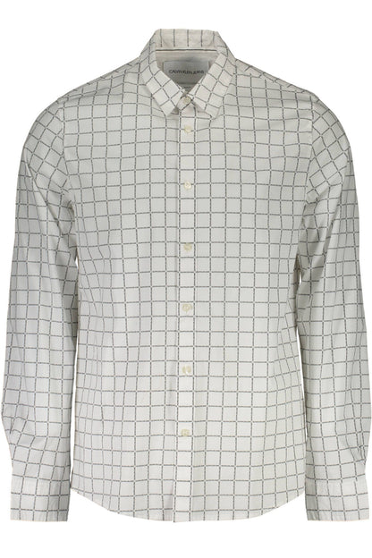 Sleek White Slim Fit Italian Collar Shirt