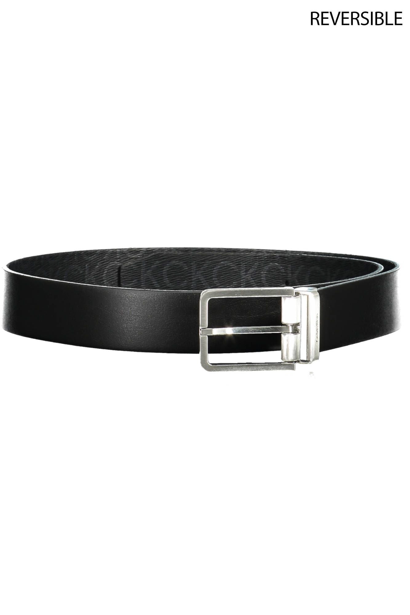 Elegant Reversible Black Leather Belt