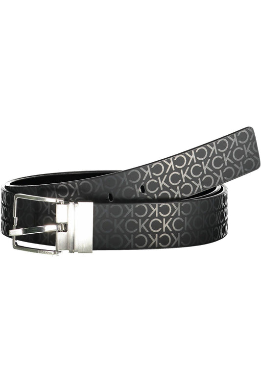 Reversible Black Belt with Logo Buckle