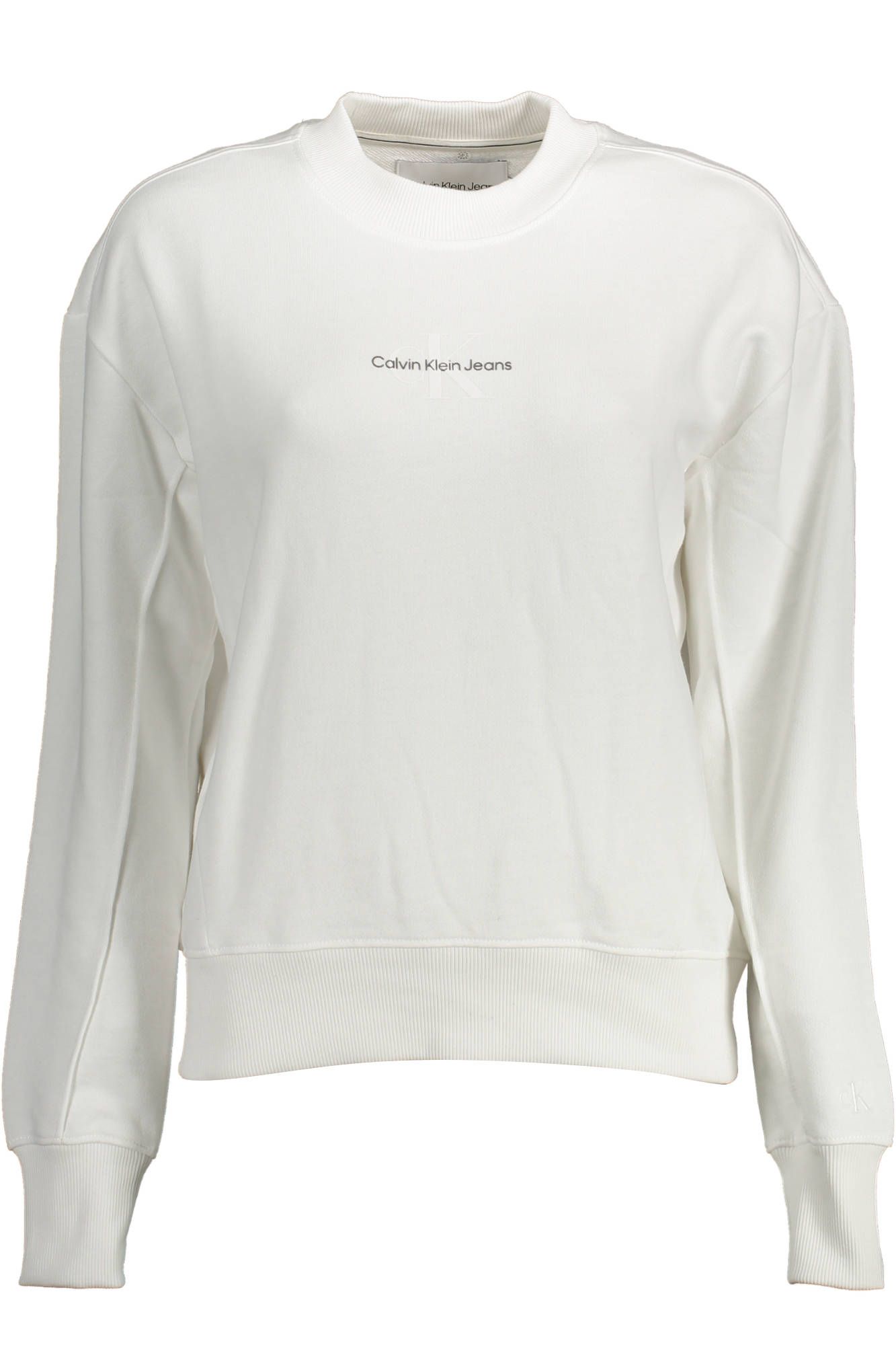 Elegant White Cotton Sweatshirt