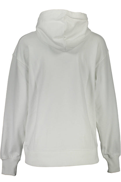Elegant White Hooded Sweatshirt with Logo