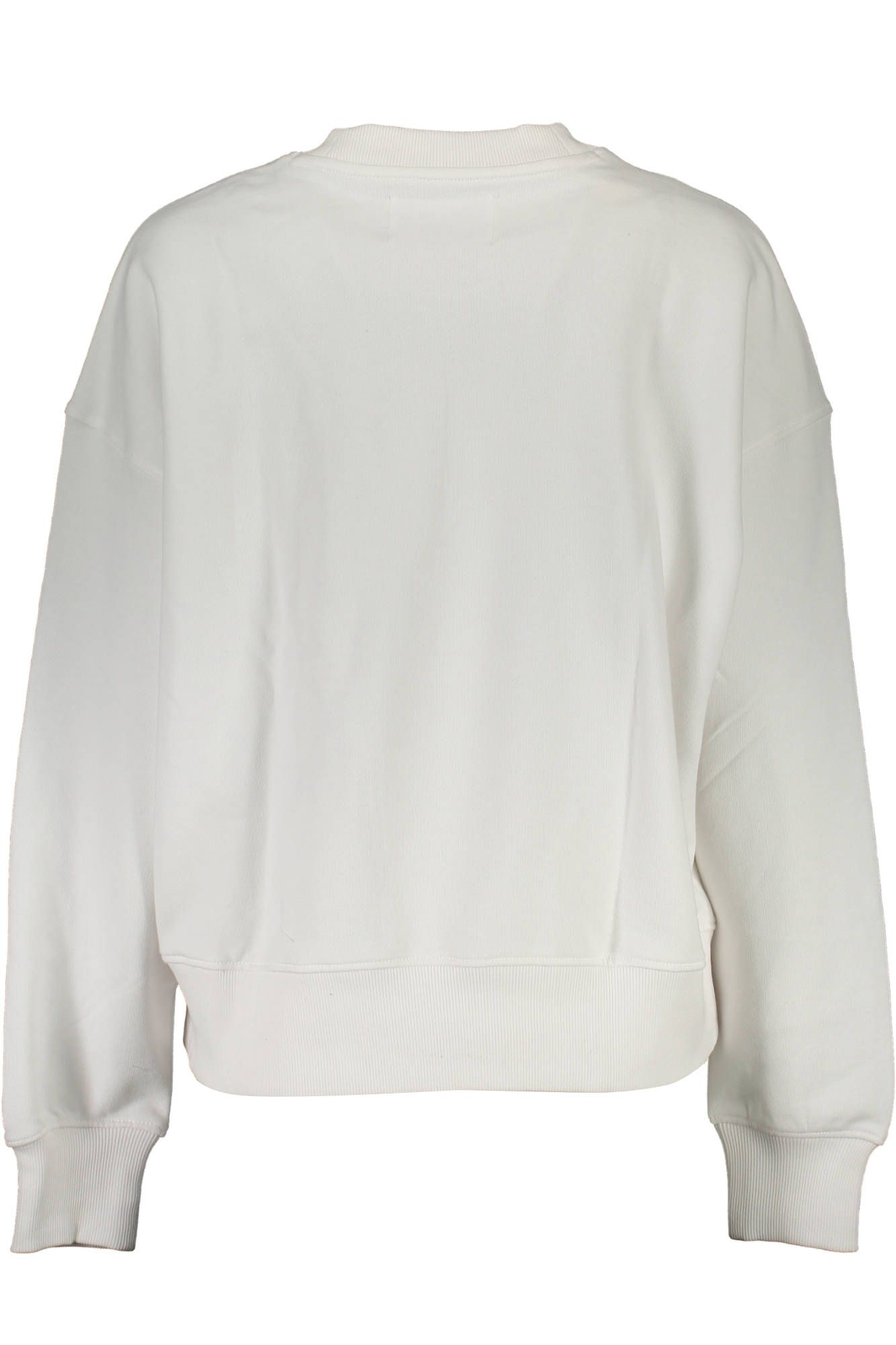 Chic White Cotton Logo Sweatshirt