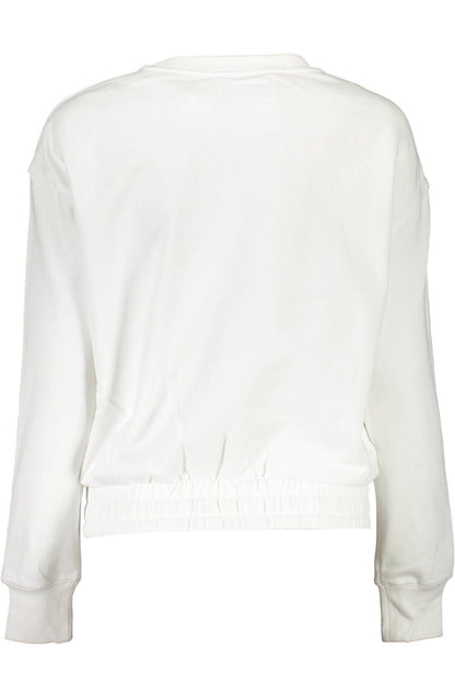 Elegant White Cotton Sweatshirt