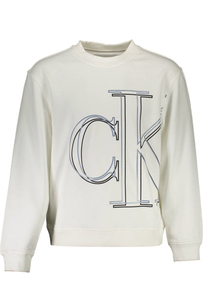 Elegant White Logo Print Sweatshirt