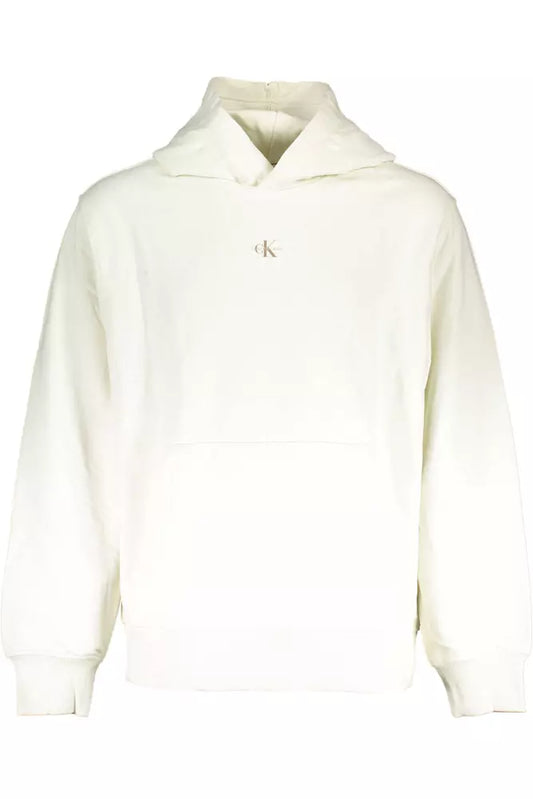 Elegant White Hooded Sweatshirt with Logo