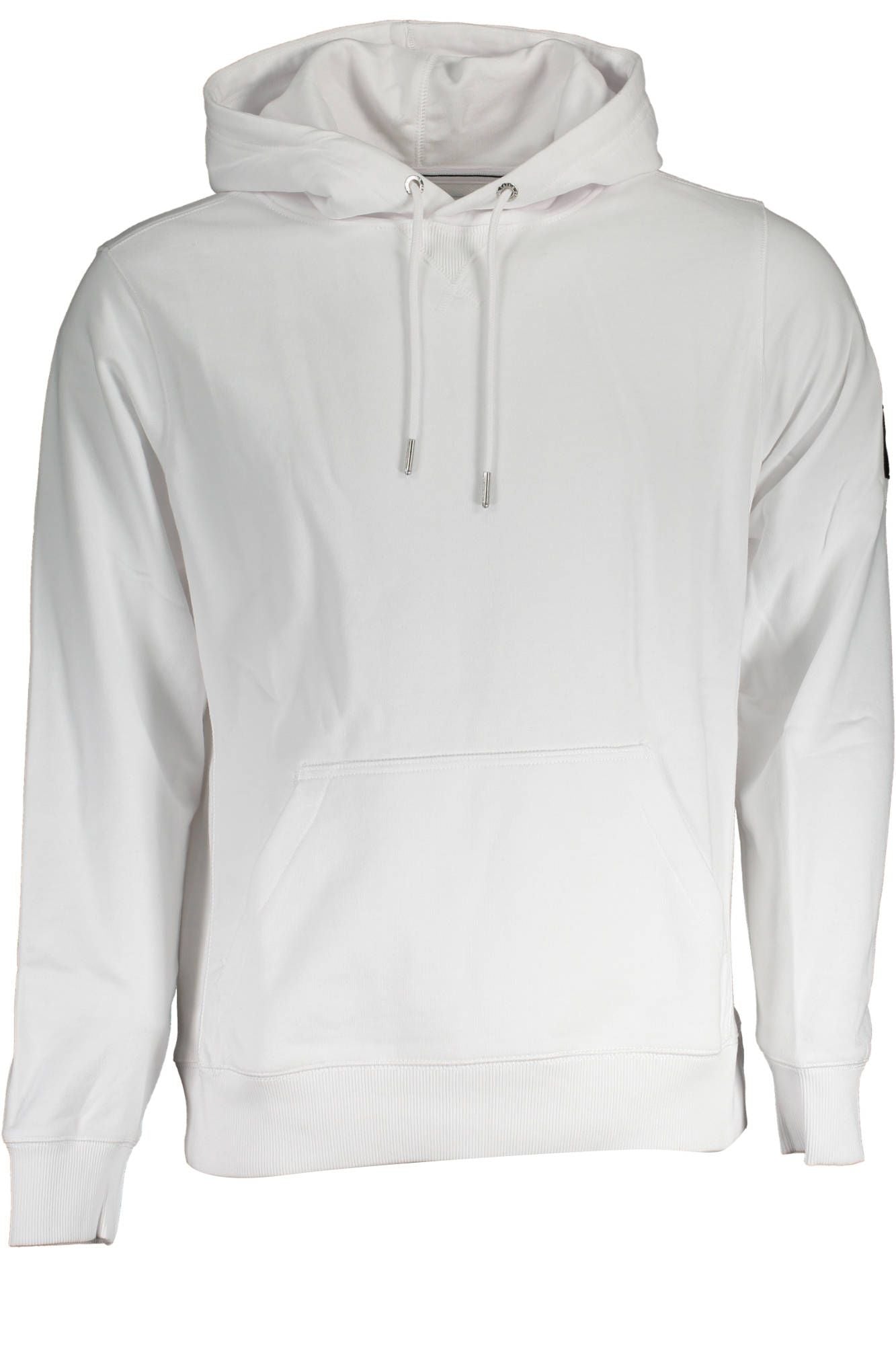Elegant White Hooded Sweatshirt with Logo Detail