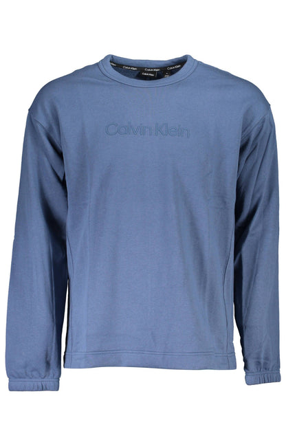 Elevated Blue Cotton Sweater for Men