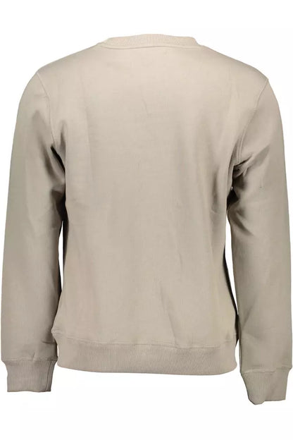 Elegant Gray Embroidered Sweatshirt for Men