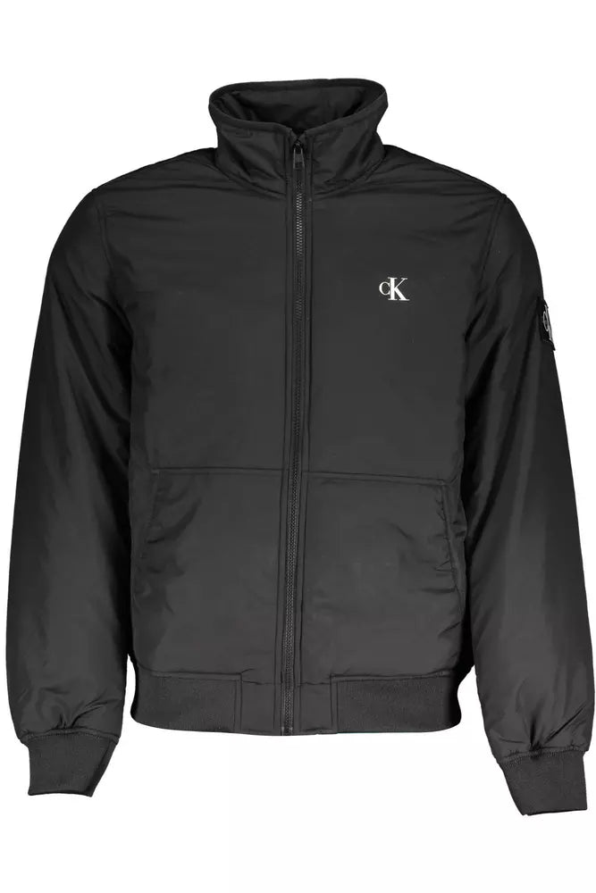 Sleek Zip-Up Recycled Jacket with Logo