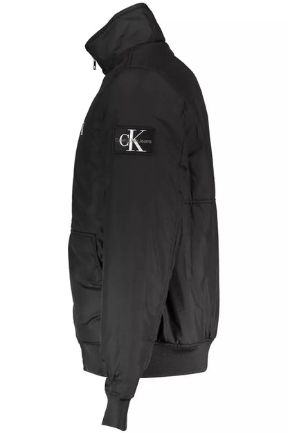 Sleek Zip-Up Recycled Jacket with Logo