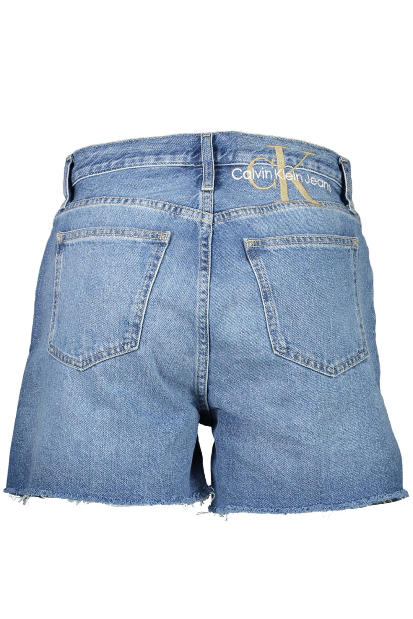 Chic Embroidered Denim Shorts with Logo Detail