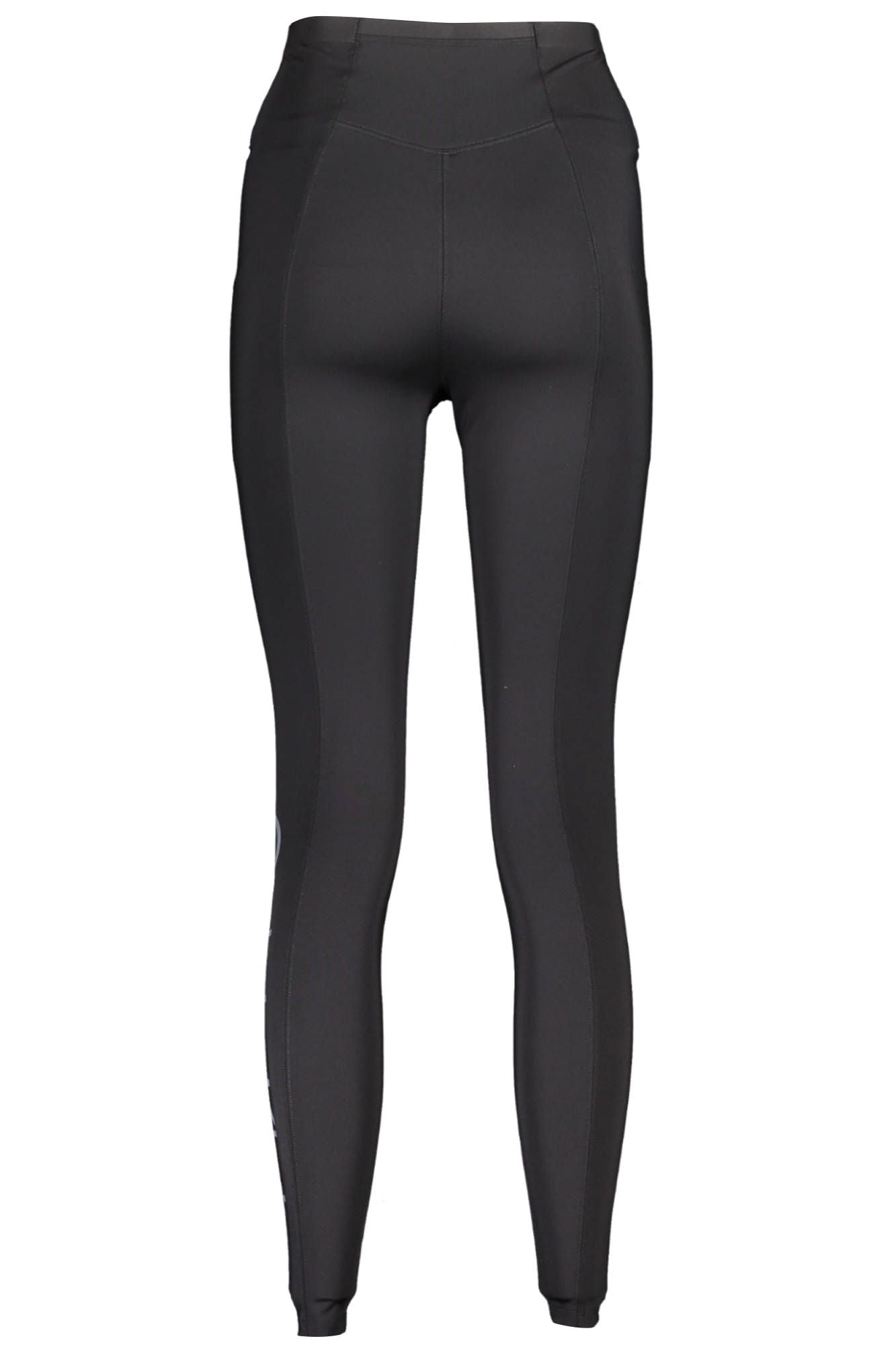 Chic Elastic Waistband Black Leggings