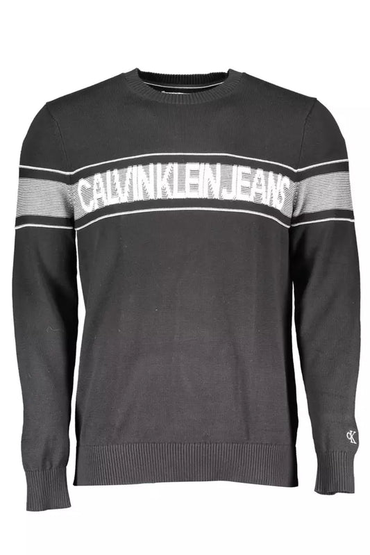 Sleek Contrast Crew-Neck Cotton Shirt