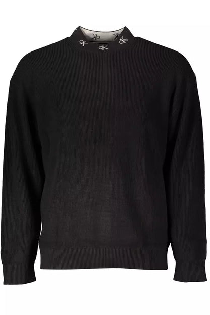 Sleek Embroidered Logo Cotton Sweater