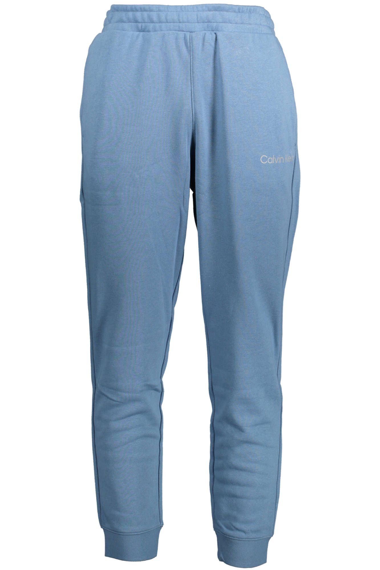 Chic Blue Sports Trousers with Print Logo