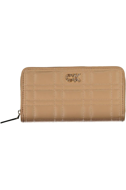 Elegant Beige Polyester Wallet with RFID Block