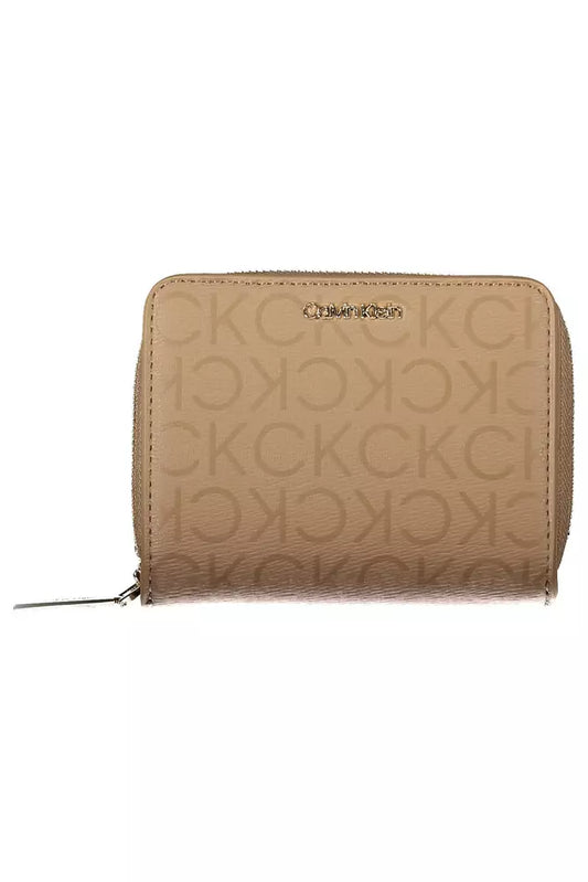 Beige RFID Secure Wallet with Coin Purse