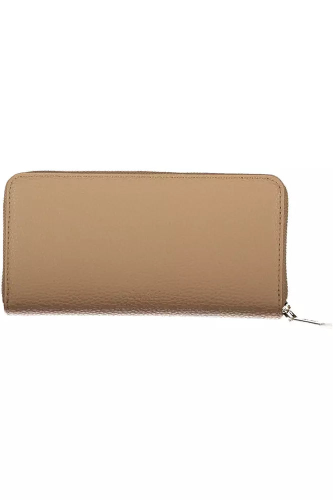 Elegant Beige Wallet with Multi-Compartments