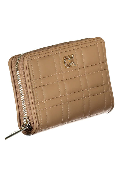 Elegant Beige Polyester Wallet with RFID Block