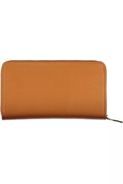 Elegant Brown Polyethylene Wallet with RFID Lock
